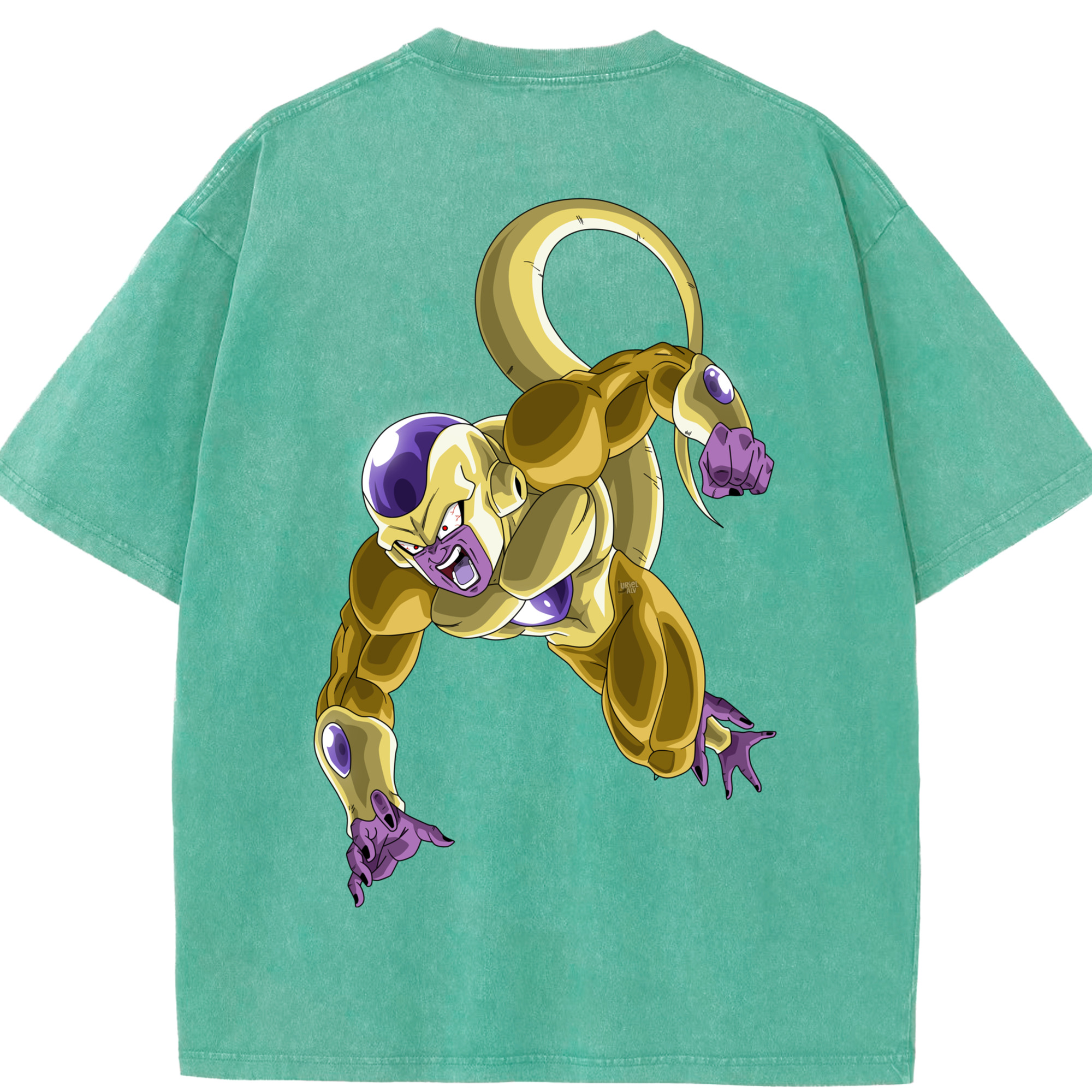 （画像用） ドラゴンボール フリーザ DRAGON BALL Frieza 綿100% ヴィンテージ風 半袖Tシャツ（背面プリント）